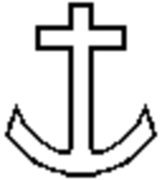 форма православного креста якорь на могилу